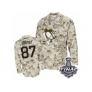 Men's Reebok Pittsburgh Penguins #87 Sidney Crosby Authentic Camouflage 2017 Stanley Cup Final NHL Jersey