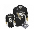 Men's Reebok Pittsburgh Penguins #9 Pascal Dupuis Authentic Black Home 2017 Stanley Cup Final NHL Jersey