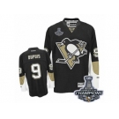 Men's Reebok Pittsburgh Penguins #9 Pascal Dupuis Premier Black Home 2017 Stanley Cup Champions NHL Jersey