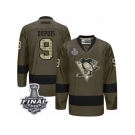 Men's Reebok Pittsburgh Penguins #9 Pascal Dupuis Premier Green Salute to Service 2017 Stanley Cup Final NHL Jersey