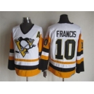 NHL Pittsburgh Penguins #10 Francis Throwback white-yellow jerseys