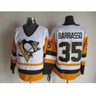 NHL Pittsburgh Penguins #35 Barrasso Throwback white-yellow jerseys