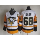 NHL Pittsburgh Penguins #68 Jagr Throwback white-yellow jerseys