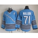 NHL Pittsburgh Penguins #71 Evgeni Malkin Throwback blue jerseys