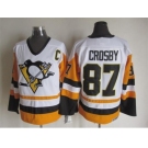 NHL Pittsburgh Penguins #87 Sidney Crosby Throwback white-yellow jerseys