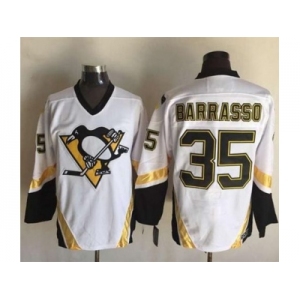 Pittsburgh Penguins #35 Tom Barrasso White CCM Throwback Stitched NHL Jersey