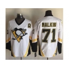 Pittsburgh Penguins #71 Evgeni Malkin White CCM Throwback Stitched NHL Jersey