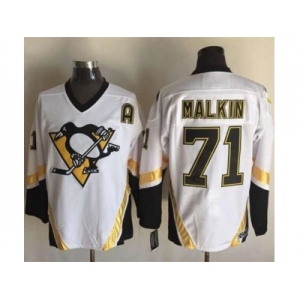 Pittsburgh Penguins #71 Evgeni Malkin White CCM Throwback Stitched NHL Jersey