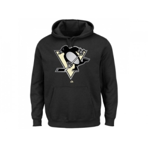 Pittsburgh Penguins Majestic Black Game Reflex Pullover Hoodie