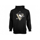 Pittsburgh Penguins Old Time Hockey Black Big Logo with Crest Pullover Hoodie