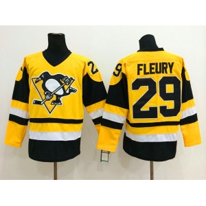 nhl jerseys pittsburgh penguins #29 fleury m&n yellow