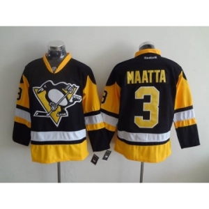 nhl jerseys pittsburgh penguins #3 maatta black-yellow[maatta]