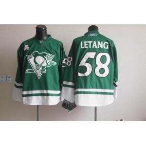 nhl jerseys pittsburgh penguins #58 letang green