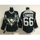 nhl jerseys pittsburgh penguins #66 lemieux black [new]