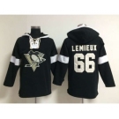 nhl jerseys pittsburgh penguins #66 lemieux black-white[pullover hooded sweatshirt]