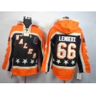 nhl jerseys pittsburgh penguins #66 lemieux orange-black[pullover hooded sweatshirt]