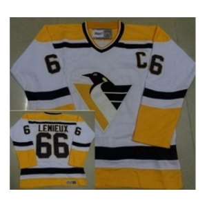 nhl jerseys pittsburgh penguins #66 lemieux white-yellow[patch C]