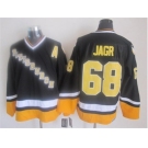 nhl jerseys pittsburgh penguins #68 jagr black-yellow[new]