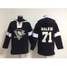 nhl jerseys pittsburgh penguins #71 malkin black-white[pullover hooded sweatshirt]