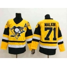 nhl jerseys pittsburgh penguins #71 malkin yellow[patch A]