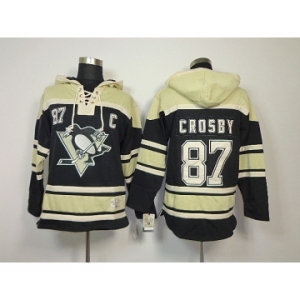 nhl jerseys pittsburgh penguins #87 crosby black-cream[pullover hooded sweatshirt patch c]