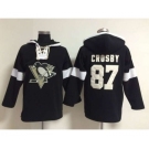 nhl jerseys pittsburgh penguins #87 crosby black-white[pullover hooded sweatshirt]