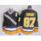 nhl jerseys pittsburgh penguins #87 crosby black-yellow[new]