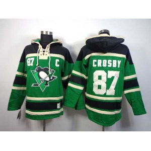 nhl jerseys pittsburgh penguins #87 crosby green[pullover hooded sweatshirt patch c]