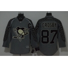 nhl jerseys pittsburgh penguins #87 sidney crosby grey [charcoal cross check]