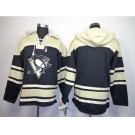 nhl jerseys pittsburgh penguins blank black-cream[pullover hooded sweatshirt]