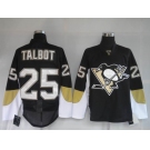 nhl pittsburgh penguins #25 talbot black