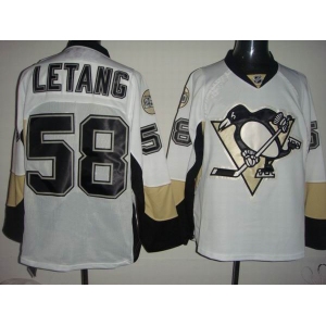 nhl pittsburgh penguins #58 letang white