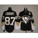 nhl pittsburgh penguins #87 crosby  black