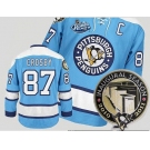 nhl pittsburgh penguins #87 crosby lt.blue winter classic