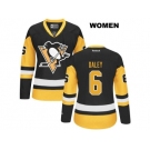 Women's Pittsburgh Penguins #6 Trevor Daley Reebok Black Premier Jersey