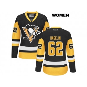 Women's Pittsburgh Penguins #62 Carl Hagelin Reebok Black Premier Jersey