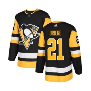 Youth Adidas Pittsburgh Penguins #21 Michel Briere Authentic Black Home NHL Jersey