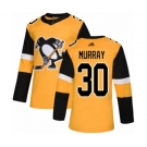 Youth Adidas Pittsburgh Penguins #30 Matt Murray Authentic Gold Alternate NHL Jersey