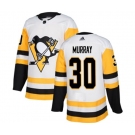 Youth Adidas Pittsburgh Penguins #30 Matt Murray Authentic White Away NHL Jersey