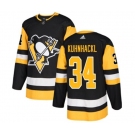 Youth Adidas Pittsburgh Penguins #34 Tom Kuhnhackl Authentic Black Home NHL Jersey