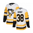 Youth Adidas Pittsburgh Penguins #38 Derek Grant Authentic White Away NHL Jersey