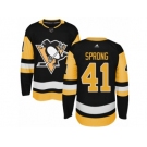 Youth Adidas Pittsburgh Penguins #41 Daniel Sprong Premier Black Home NHL Jersey