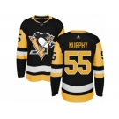 Youth Adidas Pittsburgh Penguins #55 Larry Murphy Authentic Black Home NHL Jersey