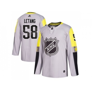 Youth Adidas Pittsburgh Penguins #58 Kris Letang Gray 2018 All-Star Metro Division Authentic Stitched NHL Jersey