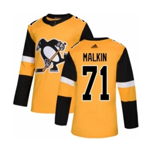 Youth Adidas Pittsburgh Penguins #71 Evgeni Malkin Authentic Gold Alternate NHL Jersey