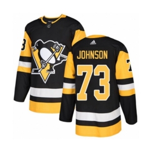 Youth Adidas Pittsburgh Penguins #73 Jack Johnson Authentic Black Home NHL Jersey
