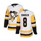 Youth Adidas Pittsburgh Penguins #8 Brian Dumoulin Authentic White Away NHL Jersey