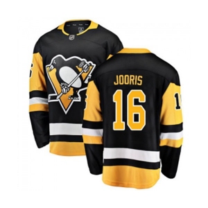 Youth Pittsburgh Penguins #16 Josh Jooris Authentic Black Home Fanatics Branded Breakaway NHL Jersey