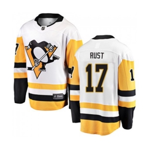 Youth Pittsburgh Penguins #17 Bryan Rust Fanatics Branded White Away Breakaway NHL Jersey