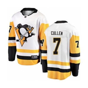 Youth Pittsburgh Penguins #7 Matt Cullen Authentic White Away Fanatics Branded Breakaway NHL Jersey